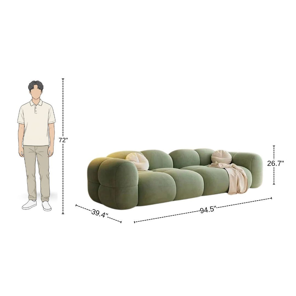 4 Seater Puff Sage Modular Sofa