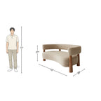 3 Seater HollowBack Mid-Century Curved Sofa