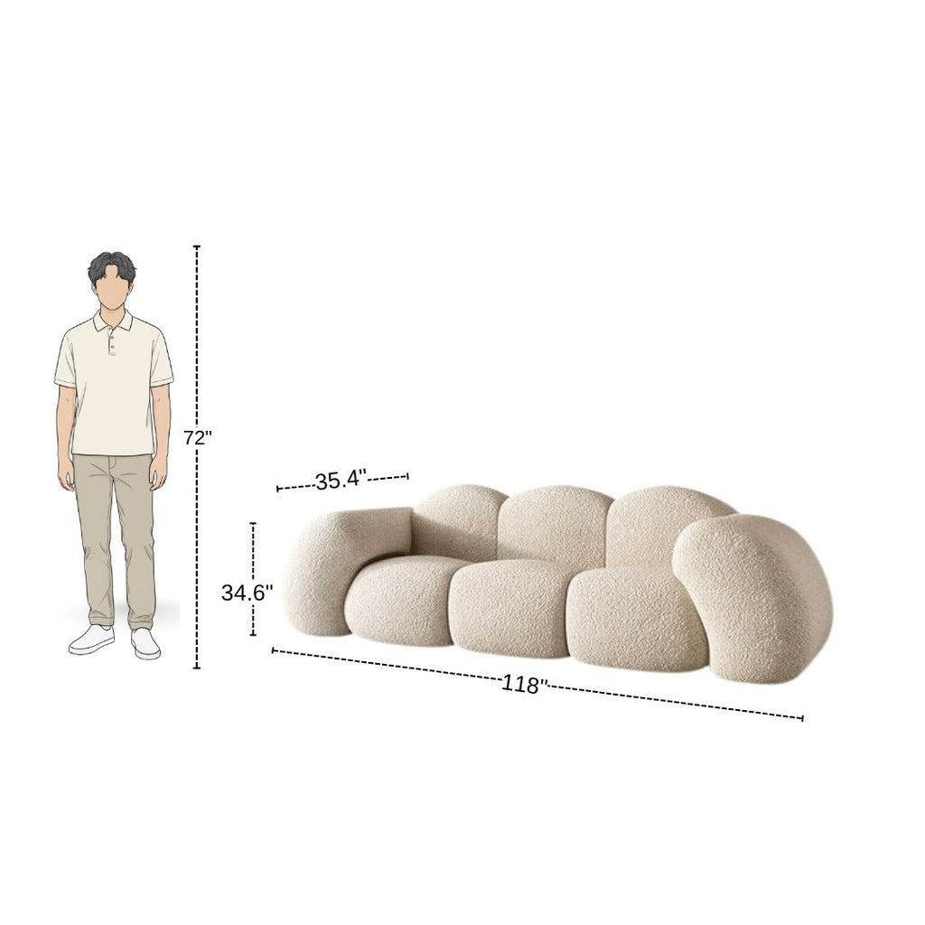 4 Seater CozyBloc Curved Sofa
