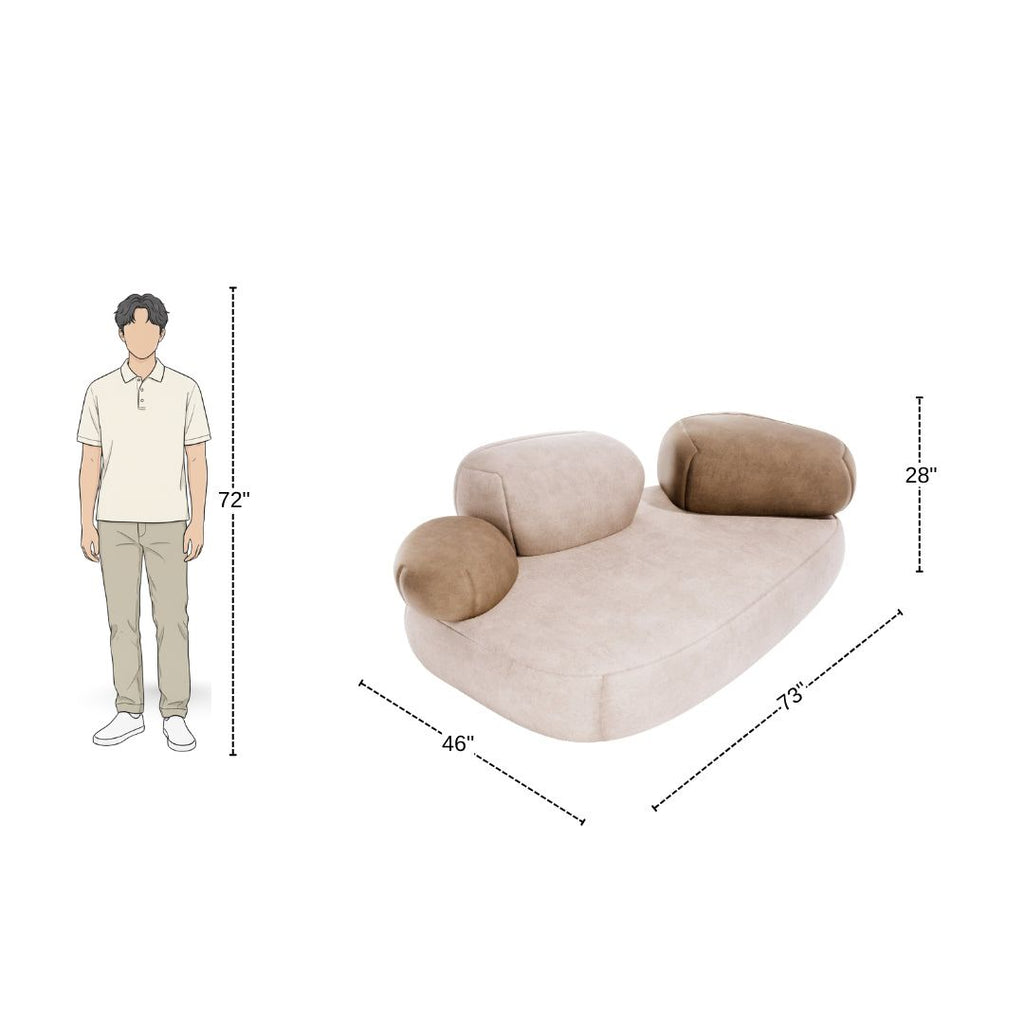 Minimalist Pebble-Inspired Lounge Sofa