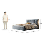 Modern Luxe Upholstered Grey Bed