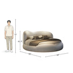 Luxe Round Comfort Bed with Solid Headboard