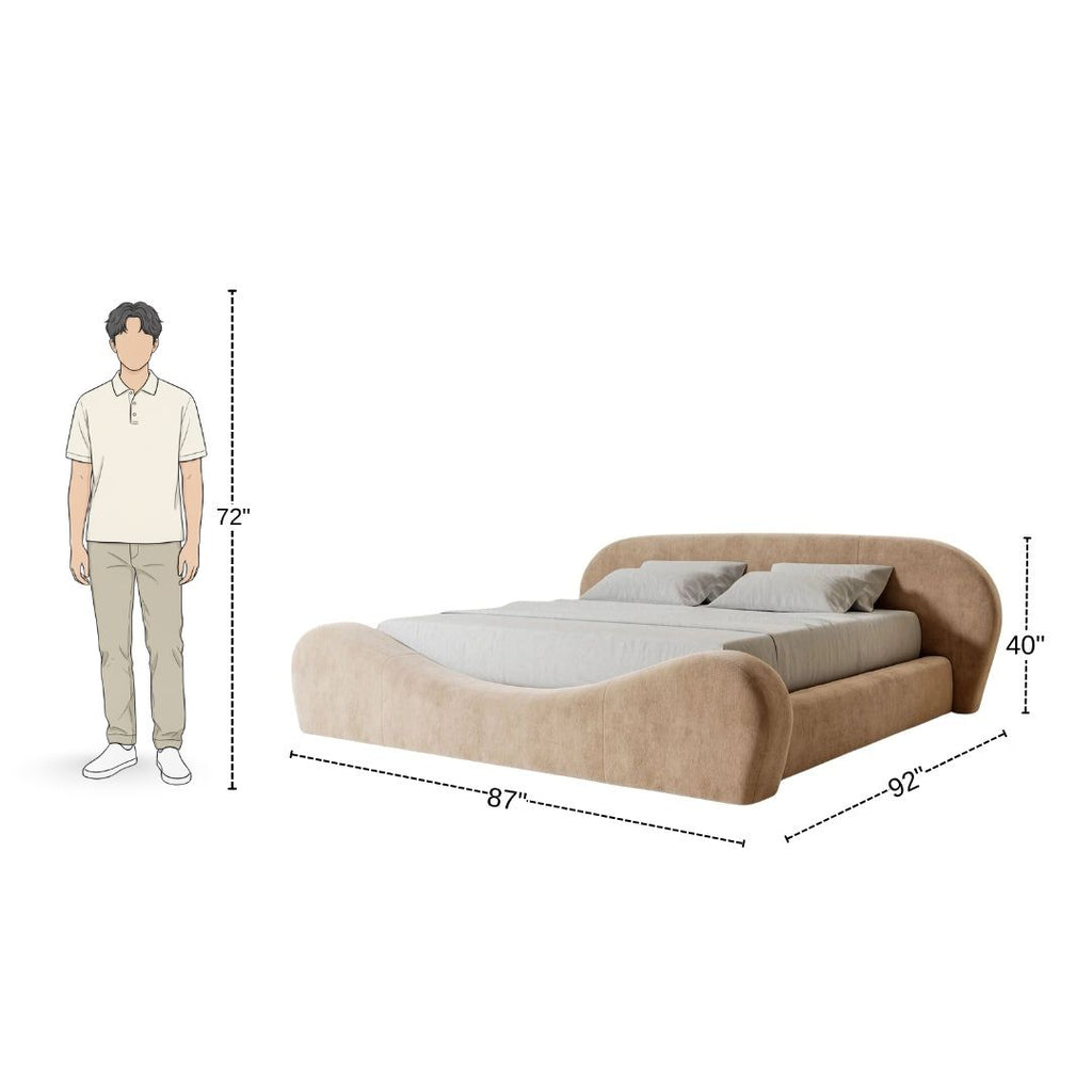 Luna Crest Curved Headboard Bed