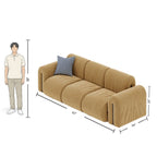 3 Seater Italian Inspired Mustard Yellow Sofa