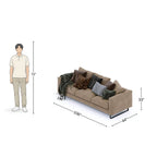3 Seater Modern Light Brown Sofa