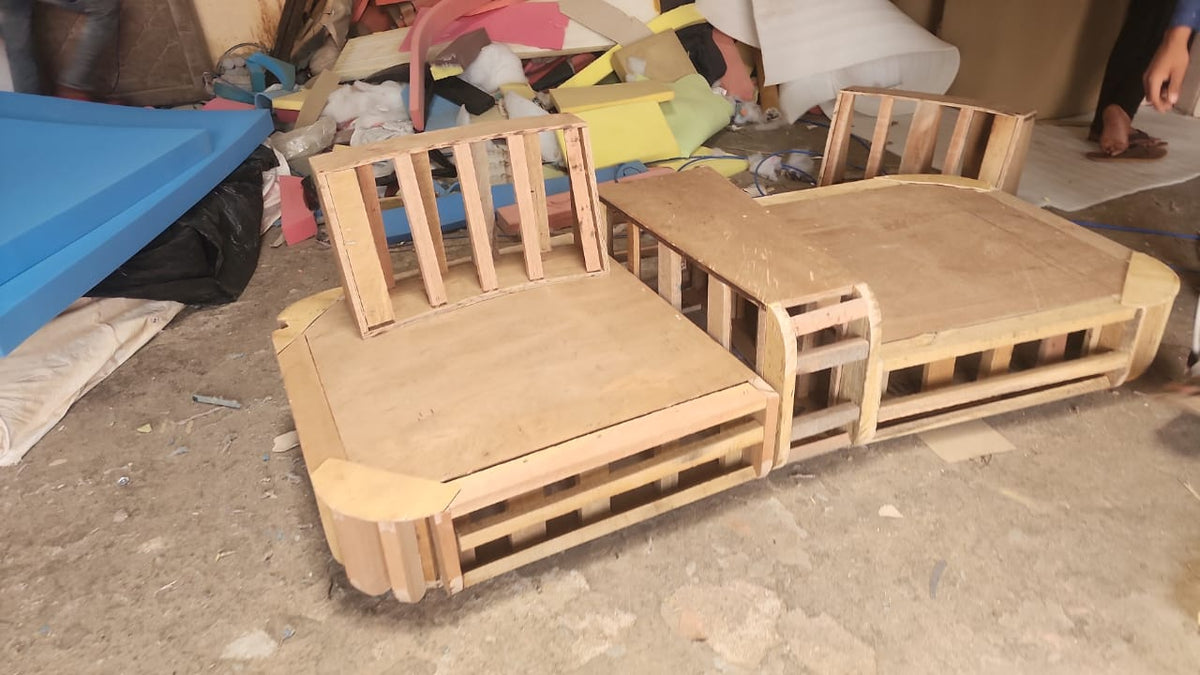 Sofa frame in progress