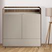 Minimalist Pastel Brown Sideboard With Open Compartment