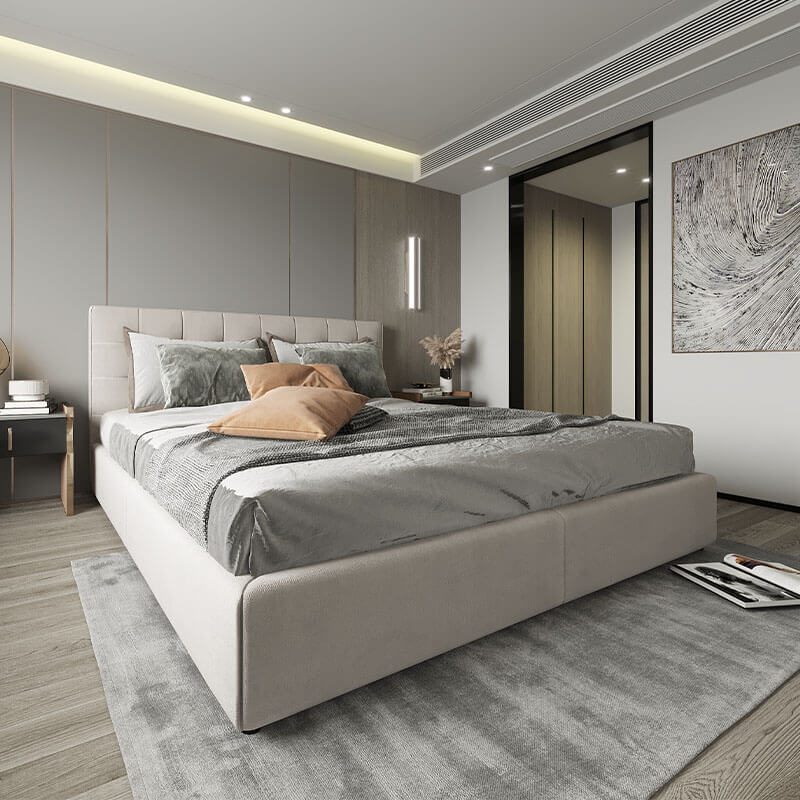 Upholstered king size bed online