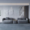 Stylish 4 Seater Cool Grey Sofa With Movable Center Unit