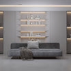 3 Seater Modern Dust-Proof Grey Sofa
