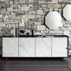 White Wooden TV Unit With Cabinets