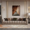 4 Seater Modern Sofa With Extra Cushioned Fabric