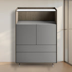 Modern Grey Storage Unit With Shelf & Drawer