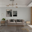 2 Seater Grey Sofa With Cushion Upholstery