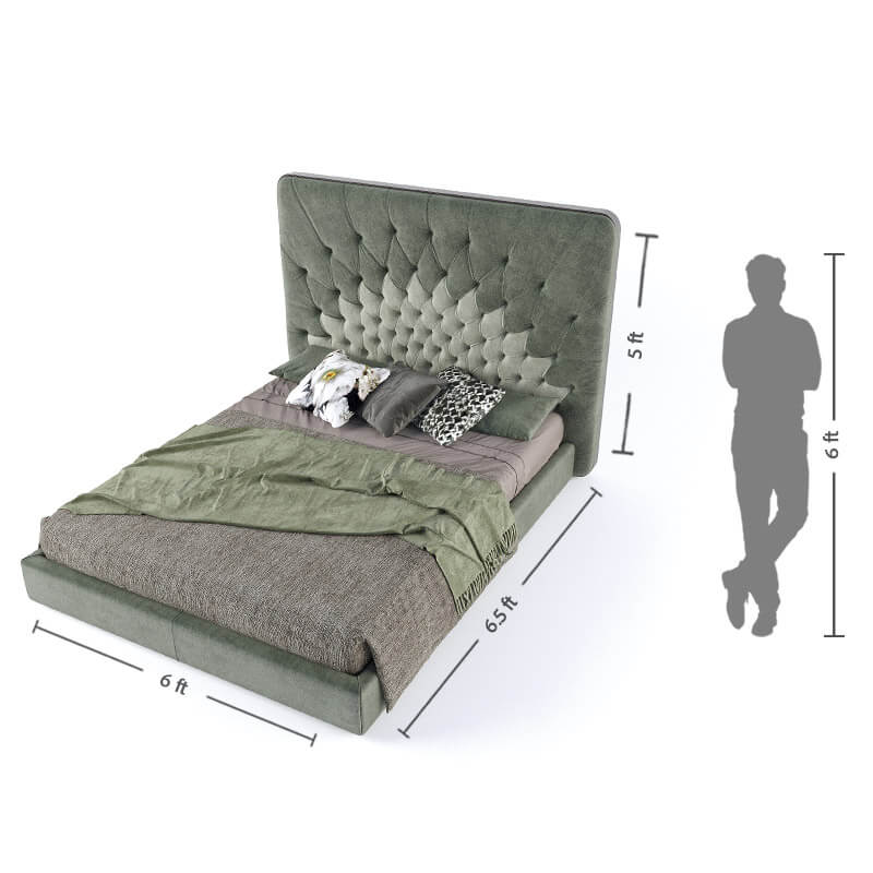 Upholstered king size bed online