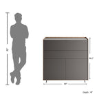 Multipurpose Grey Storage Cabinet With Drawer