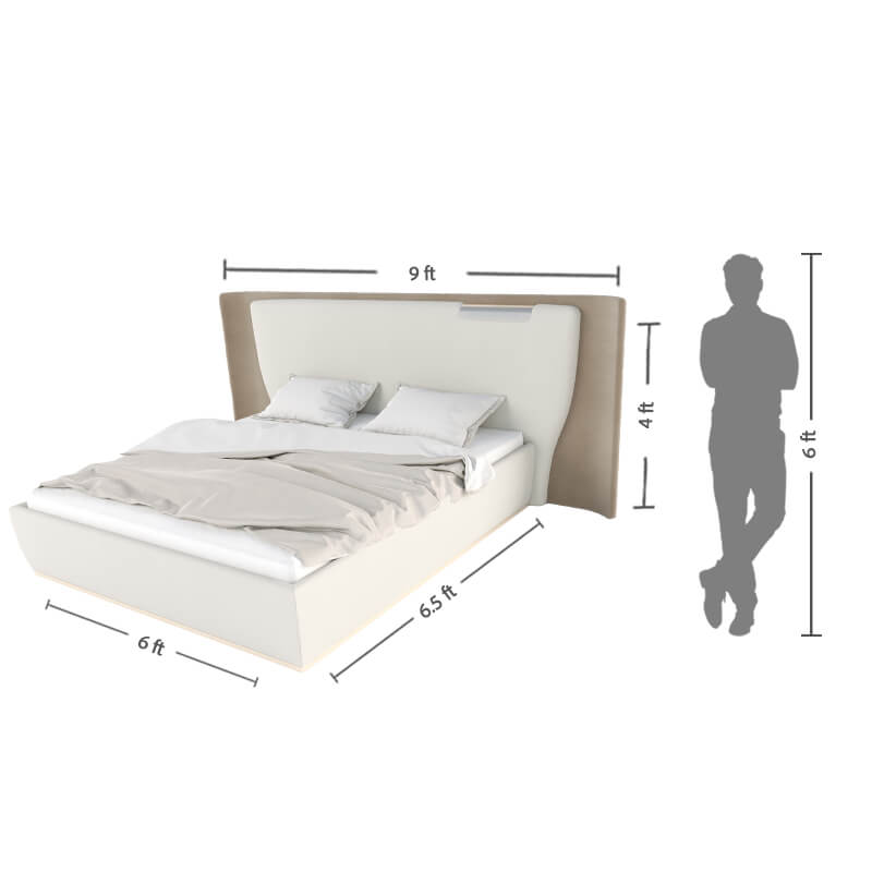 Upholstered king size bed online