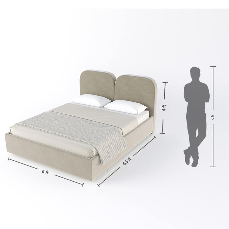 Upholstered king size bed online