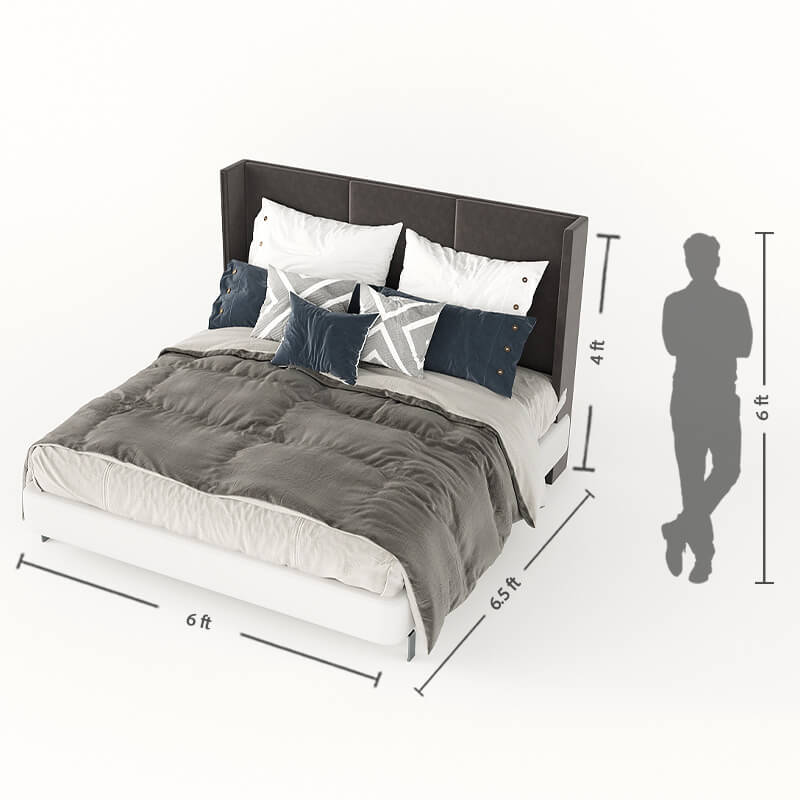 Upholstered king size bed online