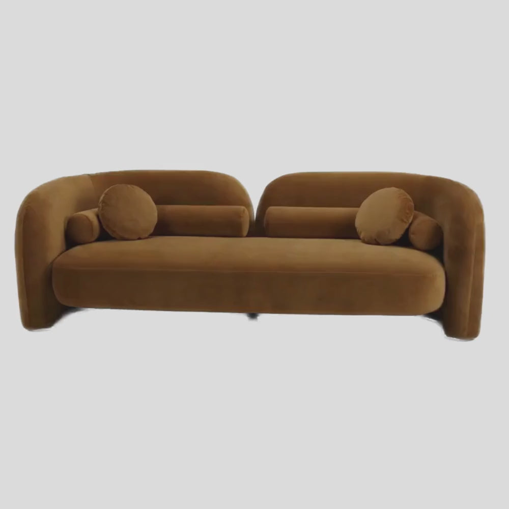 3 Seater Modern Comfy Tan Brown Lounge Sofa